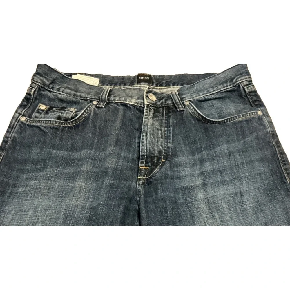 HUGO BOSS Kansas Jeans Mens Size 33X30 Blue Straight Leg Regular Fit Special